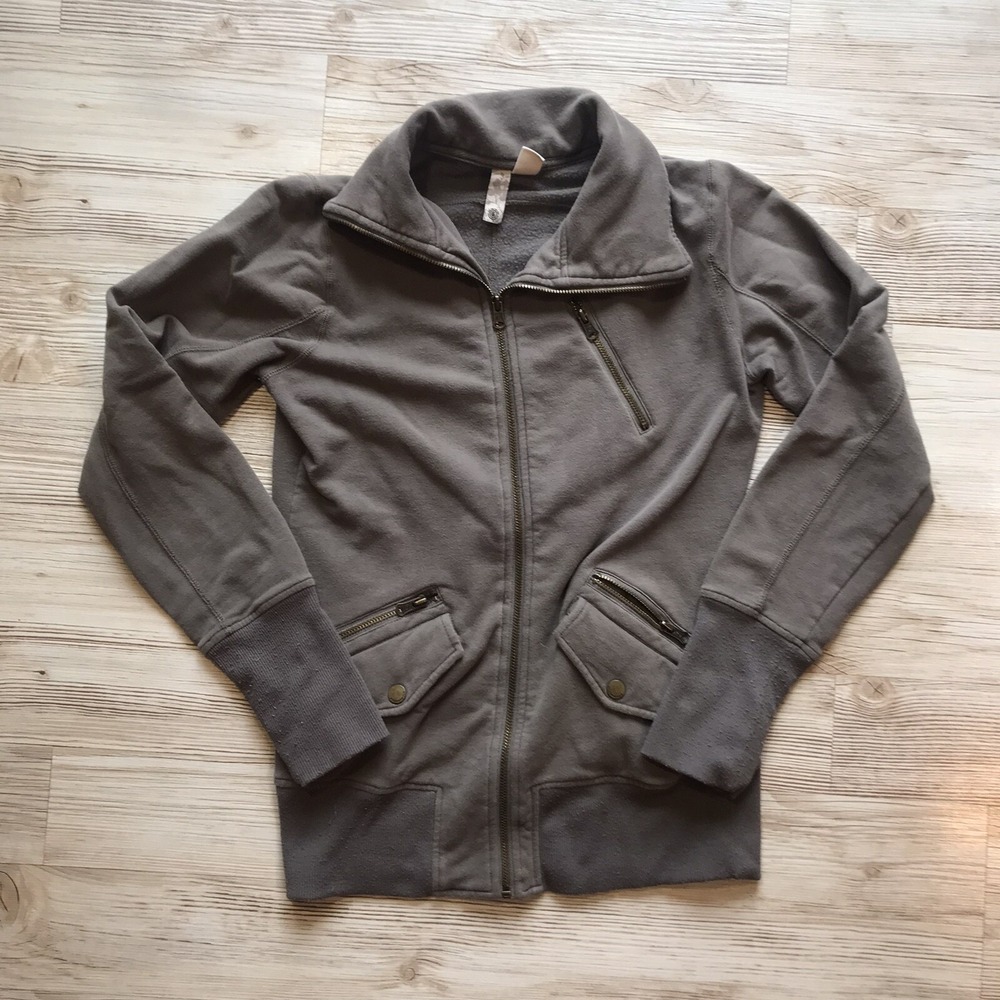 Element Skateboarding Jacket Women's Medium Gray Full Zip Collared
